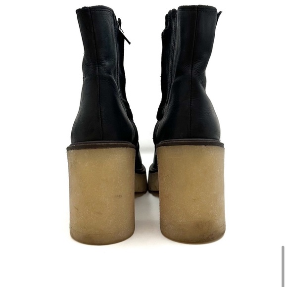 Free People | James Gum Sole Heeled Leather Chelsea Boot Black Size 38 - Picture 8 of 12
